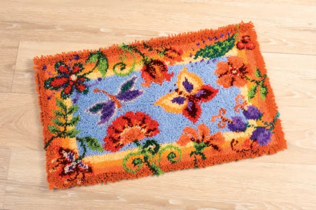 Vervaco Latch Hook Rug Kit - Flowers and butterflies