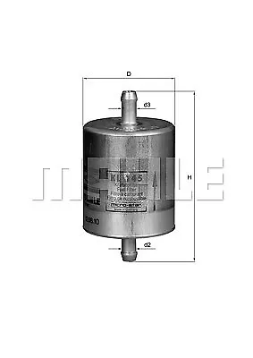 MAHLE Kraftstofffilter Ø 49,6 mm (KL 145) für BMW MOTORCYCLES K DUCATI Monster