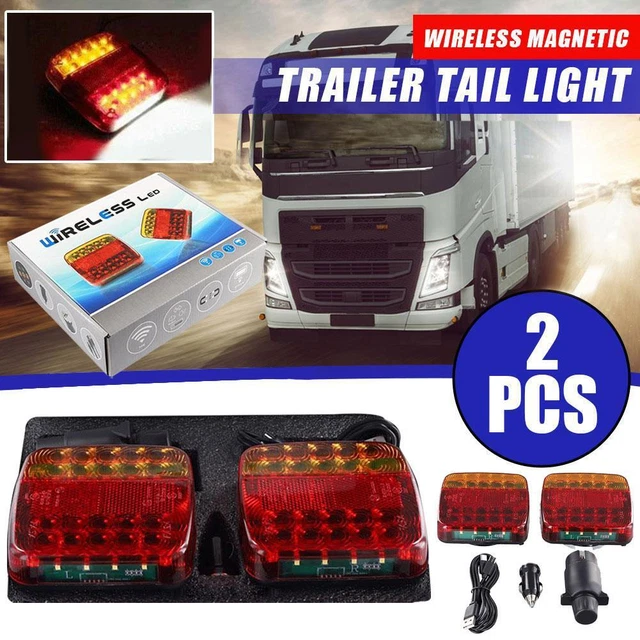 2X UTILITY TRAILER LED Tail Light Kit Stop Rear Brake Turn Indicator