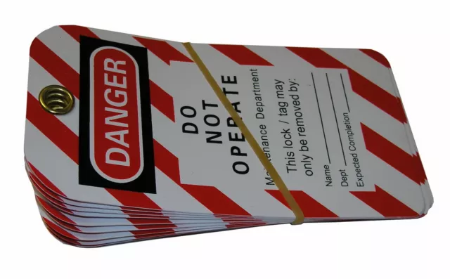 Danger- Do Not Operate Safety Card Sign Lock Out Tags Pkt 25 Lockout 3