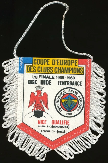 PETIT FANION 10*9 CM GIRONDINS BORDEAUX Vs LILLE LOSC - 16° COUPE DE FRANCE 1985