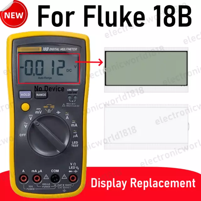Per Fluke 18B MAX CATIII 600V multimetri digitali ricambio schermo LCD