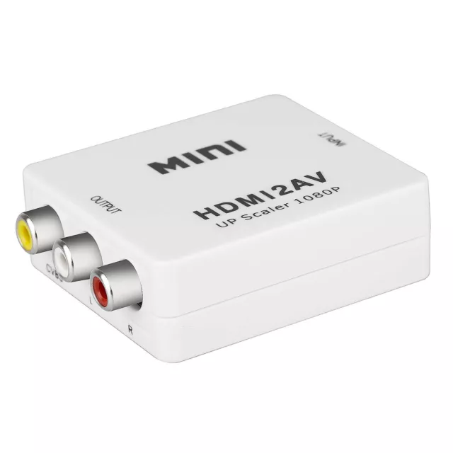 HDMI to RCA Converter 1080P Video Audio Composite Analog PAL NTSC CVBS AV Output