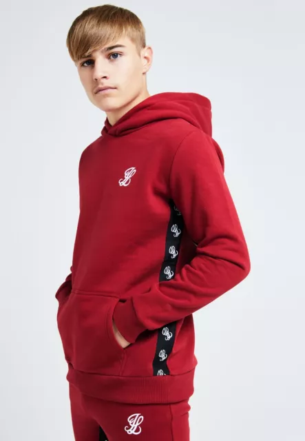 Felpa con cappuccio Illusive London Boys Gravity Overhead Rossa 11-12 anni