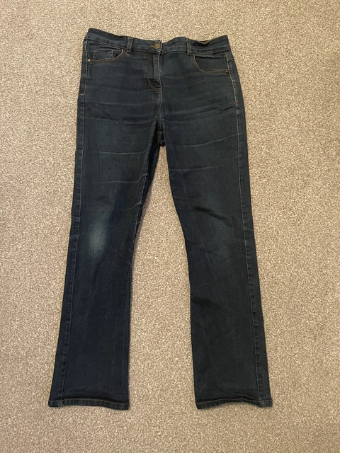 Jeans bootleg da donna blu scuro M & Co Spirit taglia 12 R (HM04)