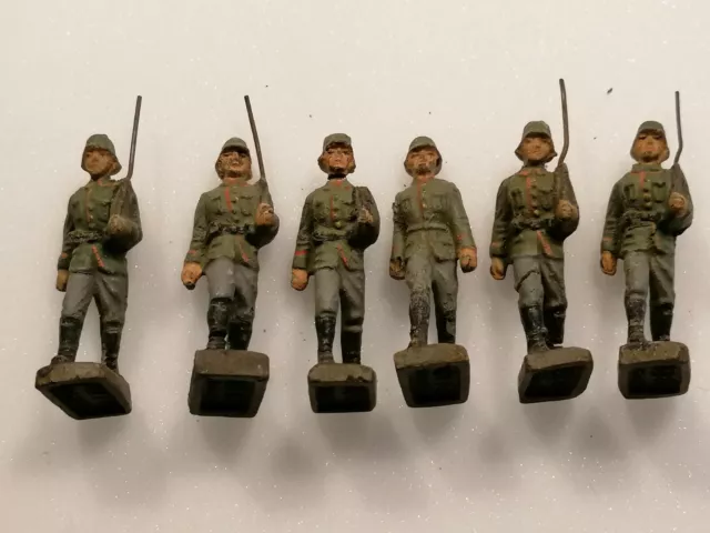 Lineol Elastolin Soldat Wehrmacht  6x soldaten 6,5 cm