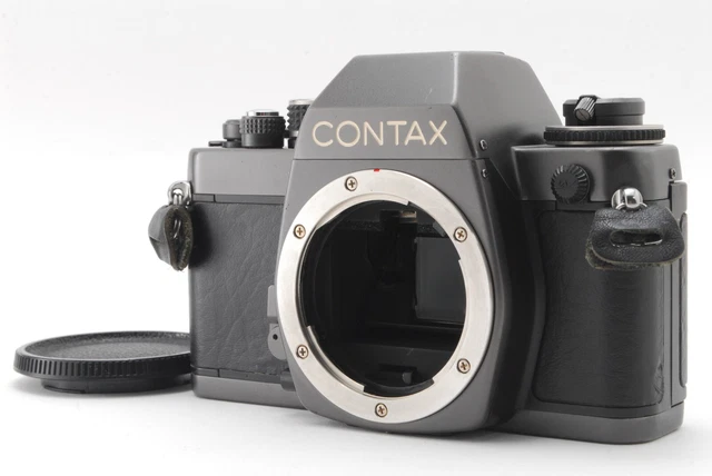 [Near MINT] Contax S2b 35mm SLR Film Camera Titan Black Body w/ Cap From JAPAN