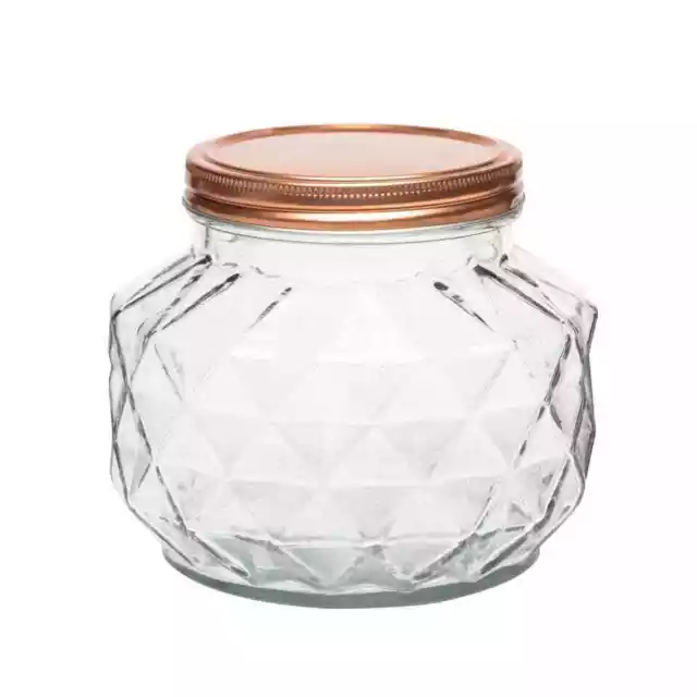 Amici Home Dakota Clear Glass Storage Canister, Large, 108-ounce - Copper 3