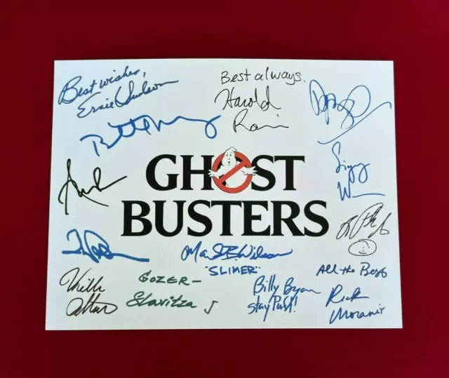Ghostbusters Title Card Cast-Signed- 8.5x11- Autograph Reprints