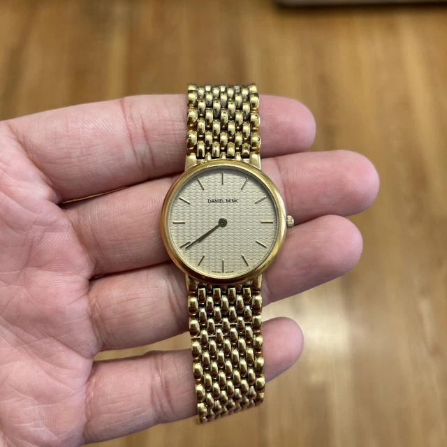 DANIEL MINK Two Tone 18K Yg&Ss Unisex Quartz Elegant Watch 