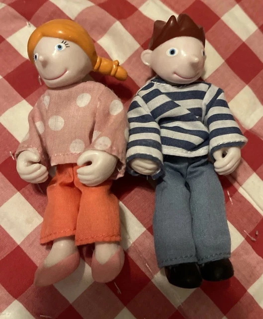 RARE VINTAGE 1990'S IKEA Toys Dollhouse Dolls Girl Boy Set