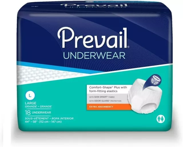 Prevail PV513 Protective Underwear Diaper-Large - 18 Pack