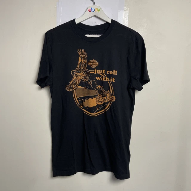 CAMISA HARLEY DAVIDSON para mujer manga corta M negra algodón