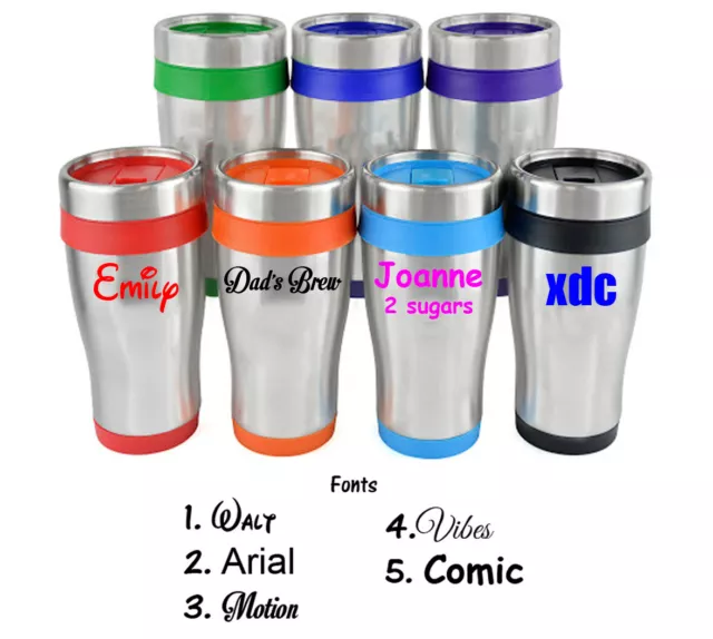 Personalizado Customizado Viaje Vaso Taza Doble Aislado Acero Inoxidable 400m