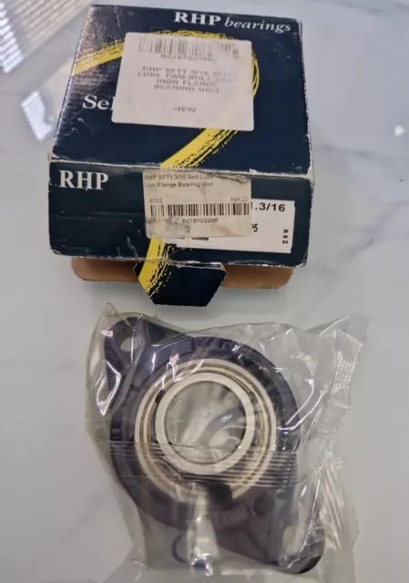 RHP SFT 1.3/16 Unità cuscinetto flangia autolubante ovale 2 bulloni in ghisa x 1