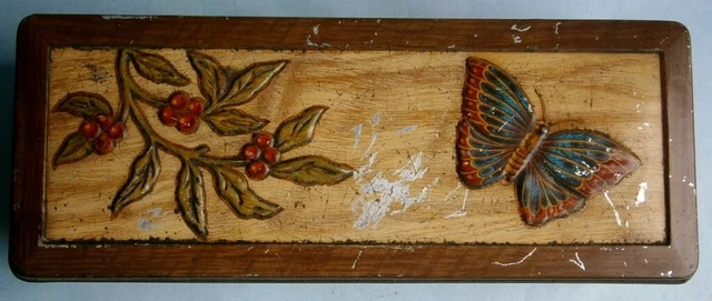 Vintage Biscuit Tin with Butterflies & Berries by W & R Jacobs & Co. Ltd