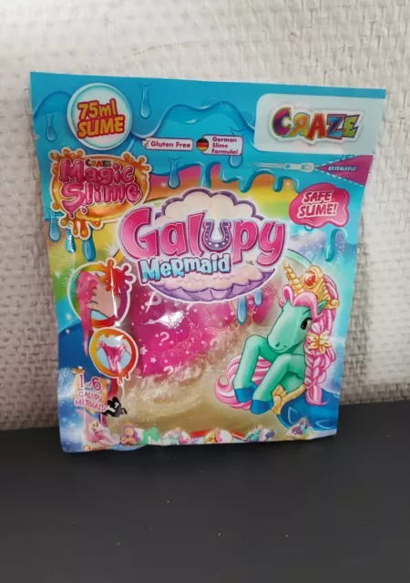 Craze CRAZE Magic Slime Galupy Mermaid Safe Slime 75 ml Gluten Frei  OVP