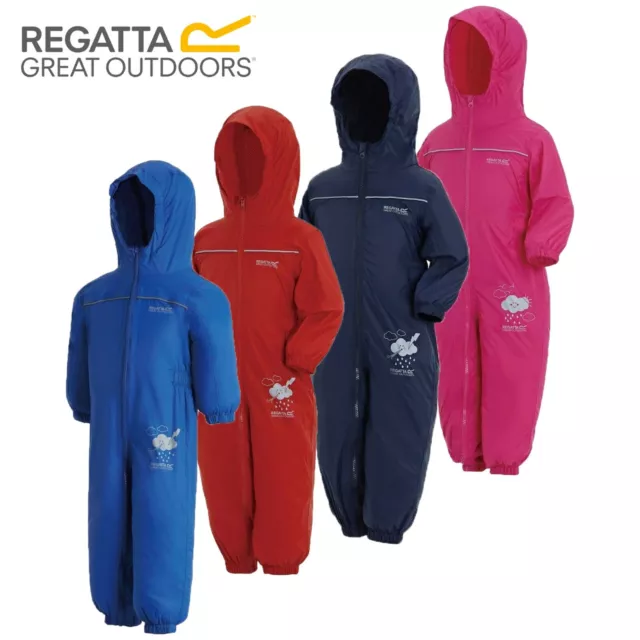 Regatta Puddle Paddle Kids Boys Girls Waterproof All In One Rain Suit RRP £35