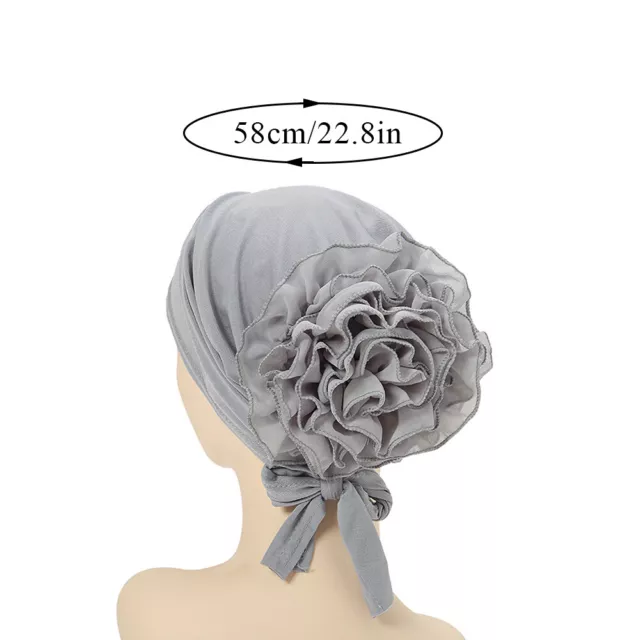 Women Turban Hair Head Scarf Chemo Wrap Cap Hijab Flower Loss Hat Muslim Cancer* 2