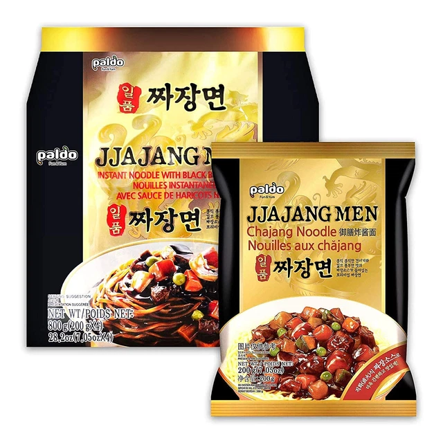 PALDO FUN & YUM Jjajangmen Chajang Noodle No MSG 16-Pack, 7.05 Ounce (Pack of 16