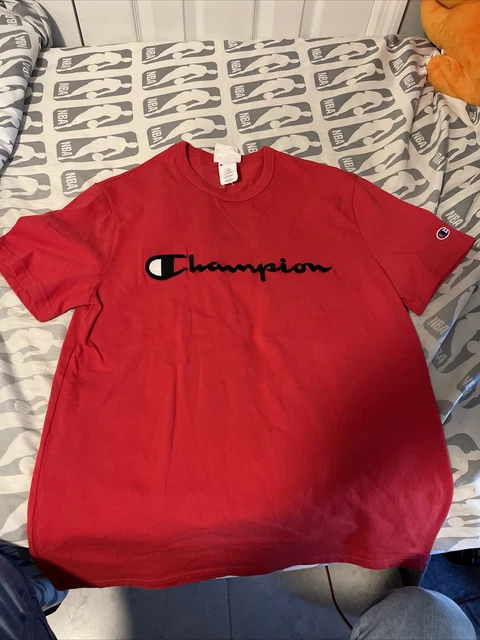Champion GT280 Men's Classic Graphic Jersey Script T-Shirt, Medium - Scarlet