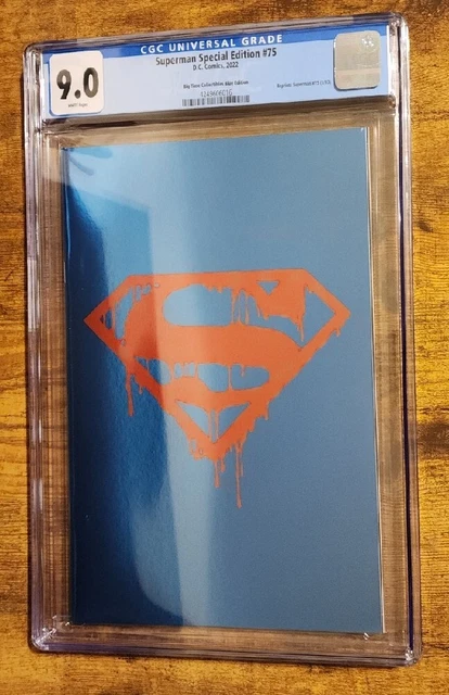 Superman Special Edition #75 CGC 9.8 Blue Foil MegaCon Variant Reprints #75 ‘93