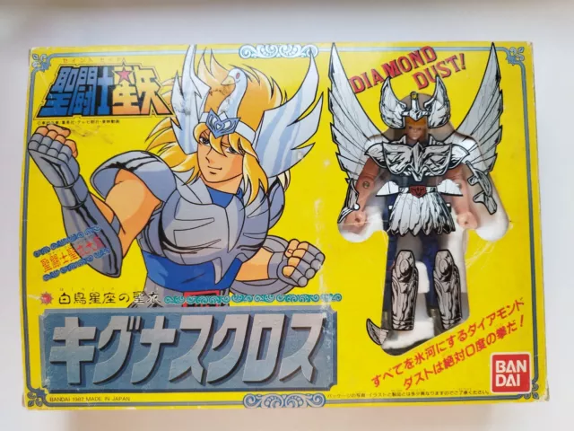 SAINT SEIYA Cygne Cygnus Hyoga Chevalier Zodiaque Bandai 1987 Window Box JP CIB