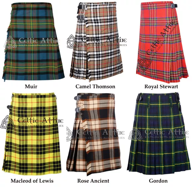 5 Yard Scottish Tartan Kilt for Men - Custom Made - 13 Oz Tartan Sport Kilt 2