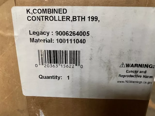 A.O. Smith BTH 199 Controller P/N 100111040, 9006264005, 197541-092, 100054962