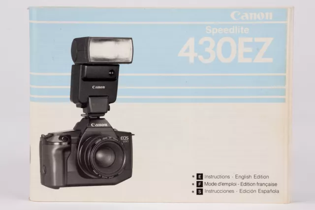 Manual de Uso Canon Speedlite 430EZ 430-EZ 430ez Instrucciones