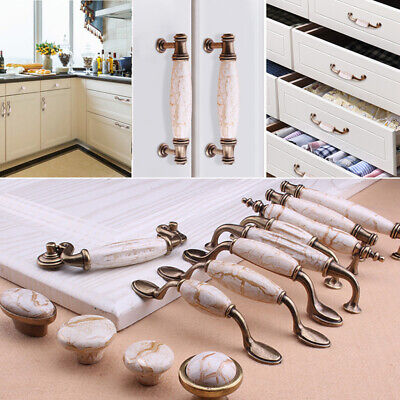 1PC Ceramics Cupboard Door Handles Furniture Pulls Drawer Cabinet Knobs Retro
