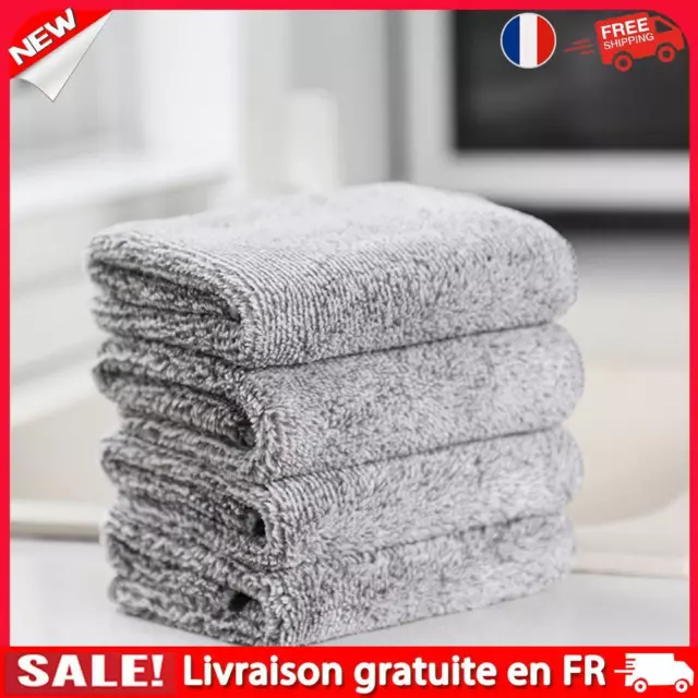 5Pcs Cleaning Cloth Rags Fast Drying Bamboo Charcoal Fiber Washing Kitchen Towel