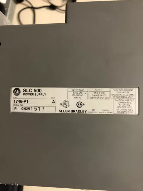 Allen Bradley slc 500 CAT 1746-A10 10-slot rack 3