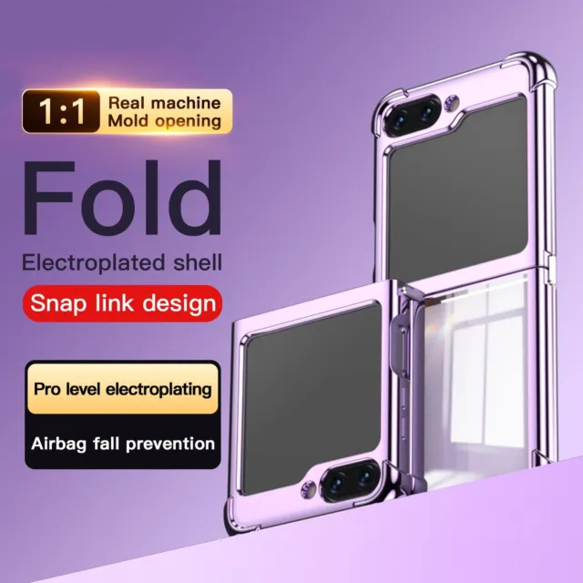 Samsung Galaxy Z Fold4  Z Fold3 Electroplated Frame Transparent Back