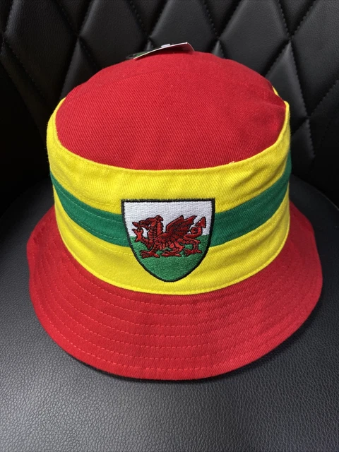 Welsh Red Dragon BUCKET HAT,BUSH HAT,  Wales Rugby, Football, Cymru