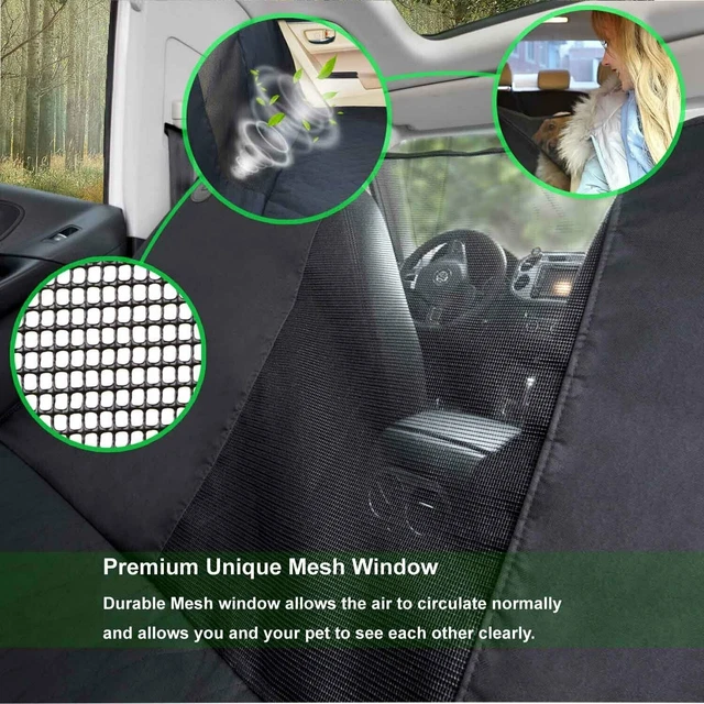 Breathable Car Rear Back Seat Cover Waterproof Pet Protector Mat Mesh Hammock UK 3