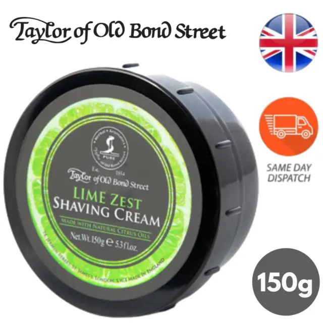 Taylor of Old Bond Street Lime Zest Shaving Cream Bowl Uniquely Smooth - 150g