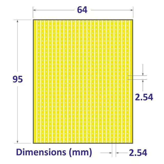 5 x bande à bande entièrement percée style Vero planche veroboard pistes cuivre 95 x 64 mm 2