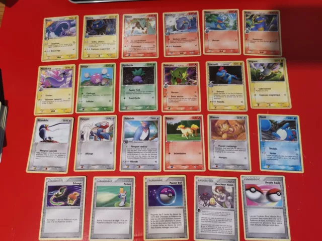 Lot de 23 Cartes Pokémon Bloc Ex, Ex Espèces Delta Bon Etat Fr