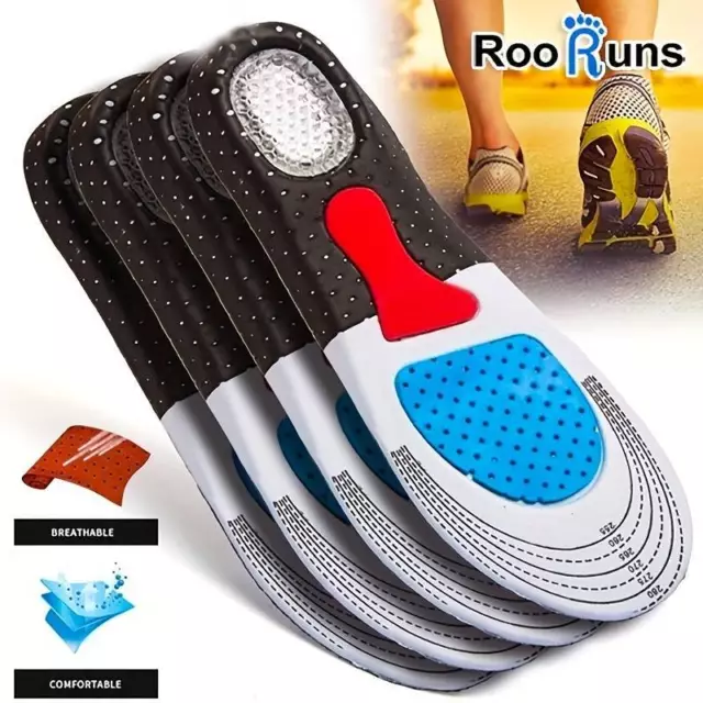 Insoles Orthotic Support Arch Gel Shoe Heel Sport Pad Feet Running Cushion UK