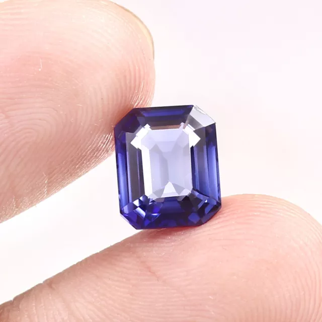 Natural Flawless Ceylon Royal Blue Sapphire 9x7 MM Radiant Cut Loose Gemstone