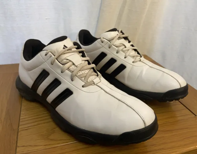 Adidas Traxion Adiwear Golf Shoes White Black Men’s Size 9