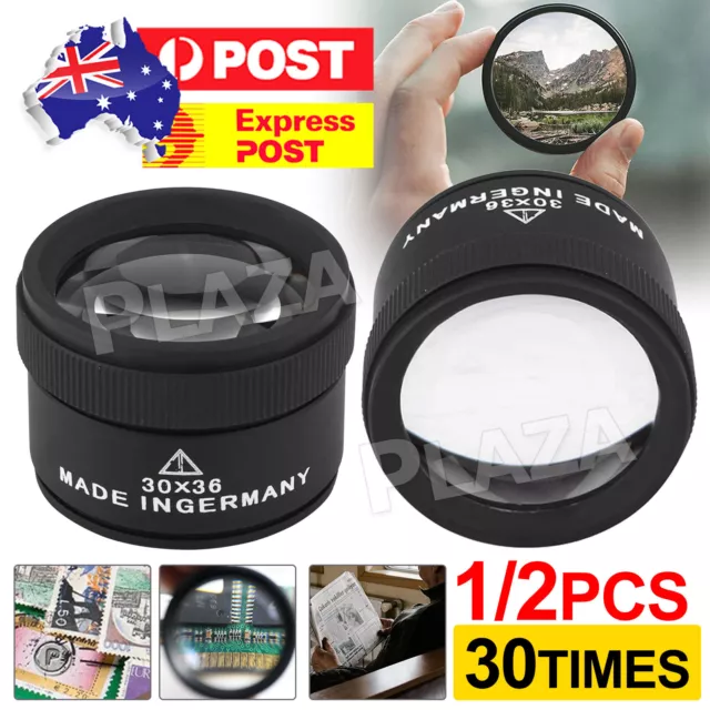 Pocket Jewellers Eye Loupe Magnifier Jewelry Coin Magnifying Glass Black HG