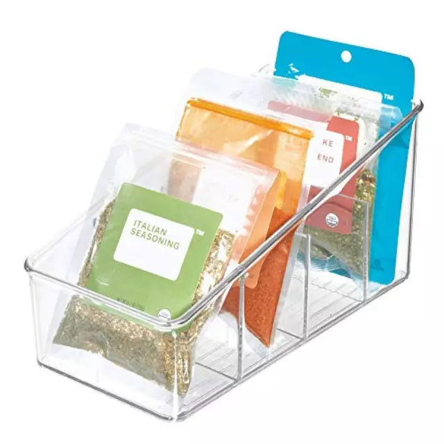 (TG. 4 scomparti) iDesign Organizer cucina, Contenitore cucina grande in plastic