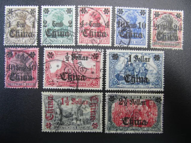 DK-China Nr. 38-47, 1906, gestempelt, Mi 420€ *SB1457*