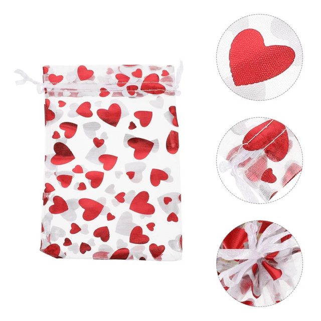 Organza Día de San Valentín Bolso de Hilo San Valentín Día S Bolso de Regalo Bolso de Boda