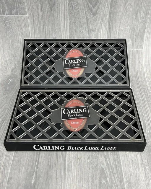 Carling Black Label Vintage Lager Bar Drip Trays x2 Good Condition See Pictures