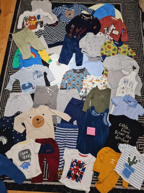 #A21 Huge Bundle Of Baby Boy Clothes 9-12months NEXT GEORGE PRIMARK H&M NUTMEG