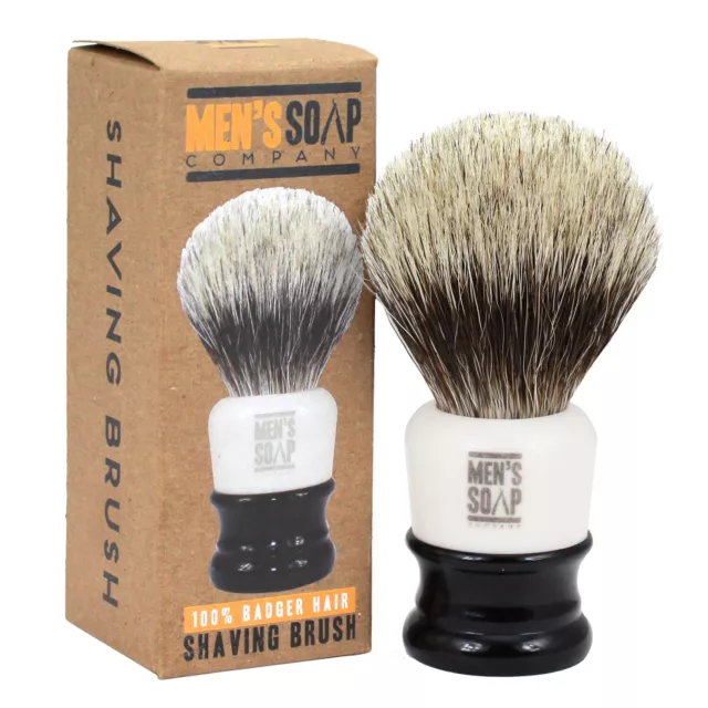 100% Pure Badger Hair Shaving Brush, 2 Inch Handle, 24mm Knot