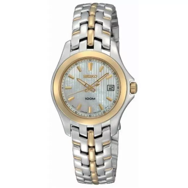 Seiko Women's SXDB88 Two-Tone Stainless Steel Mother-of-Pearl Dial Watch $325